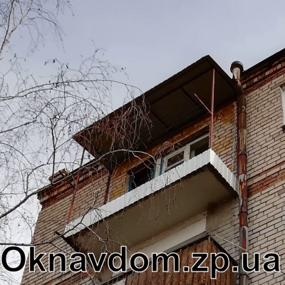 Разварка с крышей под французский балкон последний этаж